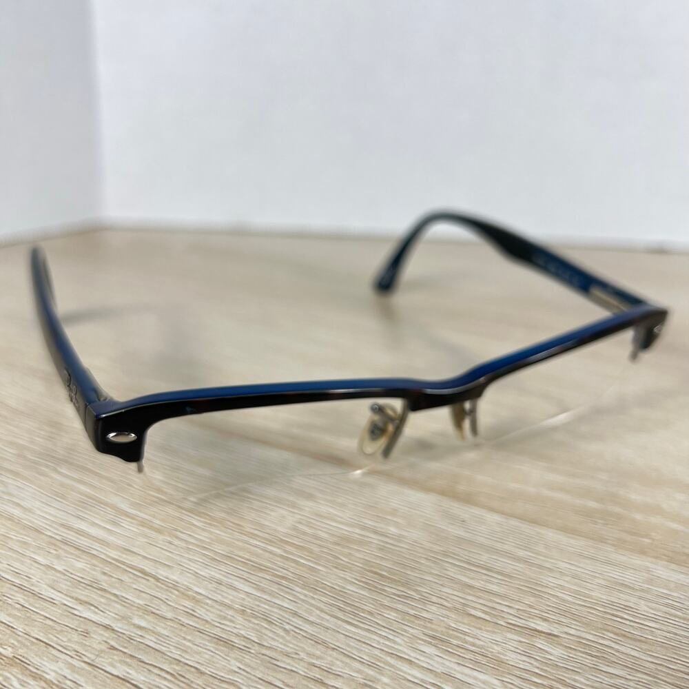 Ray-Ban RB7014 5068 Eyeglasses Half Rim Blue Frames Only 52-18-140